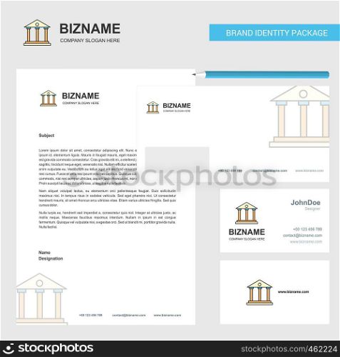Villa Business Letterhead, Envelope and visiting Card Design vector template