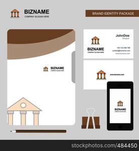 Villa Business Logo, File Cover Visiting Card and Mobile App Design. Vector Illustration