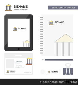 Villa Business Logo, Tab App, Diary PVC Employee Card and USB Brand Stationary Package Design Vector Template