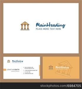 Villa Logo design with Tagline & Front and Back Busienss Card Template. Vector Creative Design