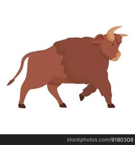 Village buffalo icon cartoon vector. Animal bull. Mammal head. Village buffalo icon cartoon vector. Animal bull