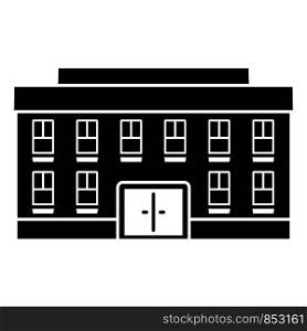 Village courthouse icon. Simple illustration of village courthouse vector icon for web design isolated on white background. Village courthouse icon, simple style