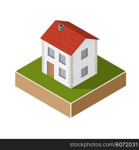 village house in isometric projection