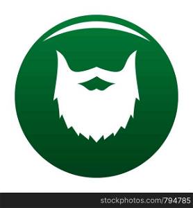 Villainous beard icon. Simple illustration of villainous beard vector icon for any design green. Villainous beard icon vector green