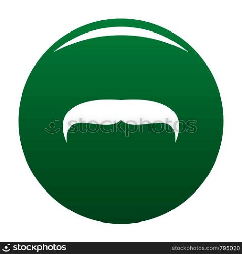 Villainous mustache icon. Simple illustration of villainous mustache vector icon for any design green. Villainous mustache icon vector green