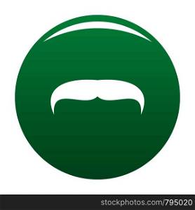 Villainous mustache icon. Simple illustration of villainous mustache vector icon for any design green. Villainous mustache icon vector green