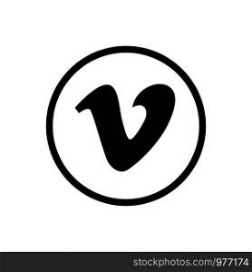 Vimeo icon design vector