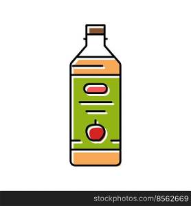 vinegar apple fruit color icon vector. vinegar apple fruit sign. isolated symbol illustration. vinegar apple fruit color icon vector illustration