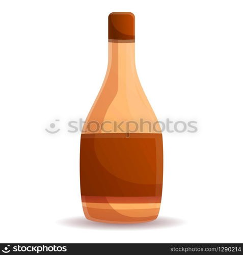 Vinegar bottle icon. Cartoon of vinegar bottle vector icon for web design isolated on white background. Vinegar bottle icon, cartoon style