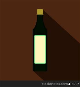 Vinegar bottle icon. Flat illustration of vinegar bottle vector icon for web. Vinegar bottle icon, flat style