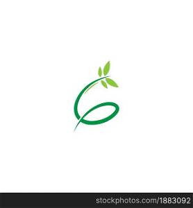 Vines template design, shrubs forming letter G illustration