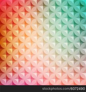 Vintage abstract circle pattern with decorative geometric circle and abstract elements. Vector colorful background. Retro hipster style. For design flyer, leaflet, website and poster