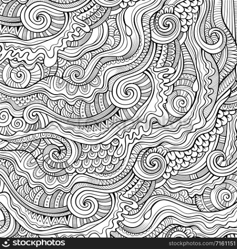 Vintage abstract doodles decorative ornamental contour background. doodles decorative contour background