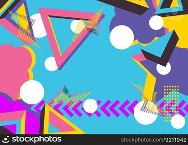 Vintage abstract geometric shapes template. Geometrical graphic background for poster, book cover, Newsletter, Social Media backdrop.