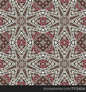 Vintage abstract geometric tiles bohemian ethnic seamless pattern ornamental. Hand drawn web background. Cute pink Seamless abstract tiled pattern vector web background