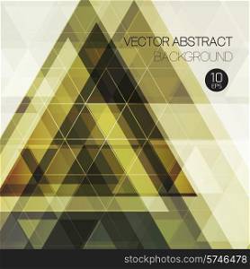 Vintage abstract triangular background. Vector illustration. EPS 10
