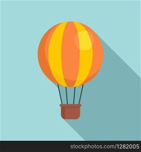 Vintage air balloon icon. Flat illustration of vintage air balloon vector icon for web design. Vintage air balloon icon, flat style