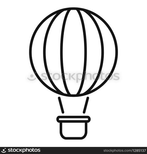 Vintage air balloon icon. Outline vintage air balloon vector icon for web design isolated on white background. Vintage air balloon icon, outline style