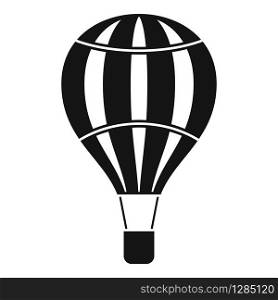 Vintage air balloon icon. Simple illustration of vintage air balloon vector icon for web design isolated on white background. Vintage air balloon icon, simple style