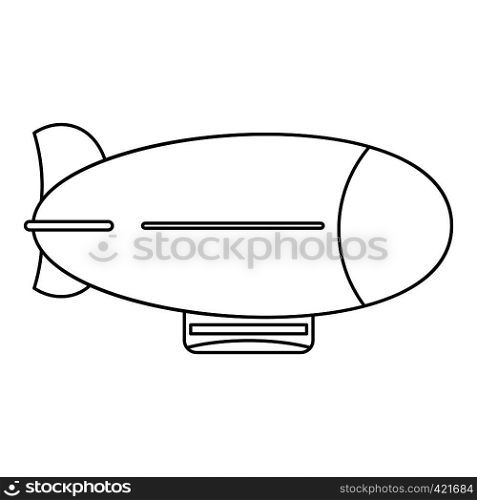 Vintage airship icon. Outline illustration of vintage airship vector icon for web. Vintage airship icon, outline style