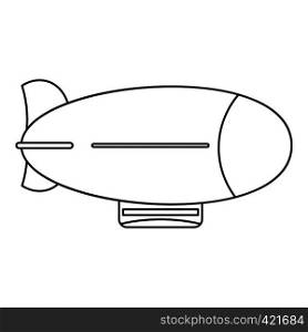 Vintage airship icon. Outline illustration of vintage airship vector icon for web. Vintage airship icon, outline style