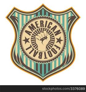Vintage american football crest