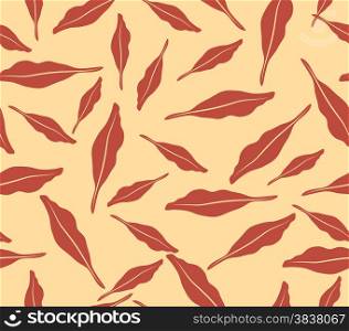 vintage autumn leaves seamless pattern