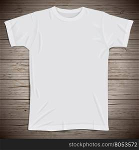 Vintage background with blank t-shirt. Vector illustration.