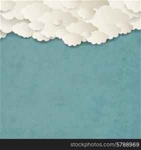 Vintage Background With Clouds