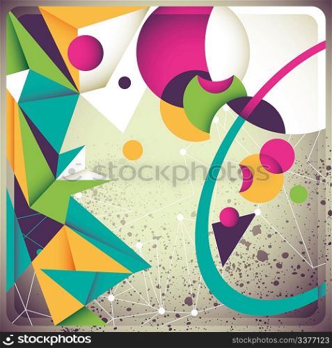 Vintage background with futuristic abstraction