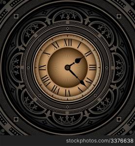 Vintage background with old clock