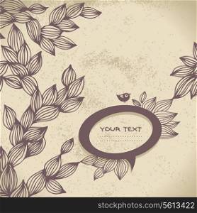 Vintage background with speech bubble frame