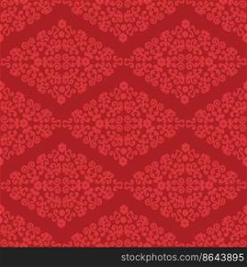 Vintage baroque seamless pattern. Seamless red vector antique pattern. For fabric, tile, wallpaper or packaging.. Vintage baroque seamless pattern. 