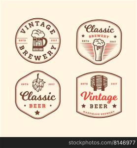 Vintage beer logo collection