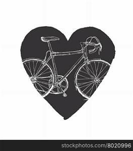 Vintage Bicycle in Heart.