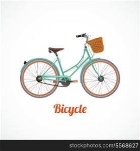 Vintage bicycle symbol or poster vector illustration isolated