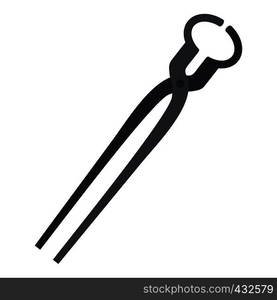 Vintage blacksmith pincers icon flat isolated on white background vector illustration. Vintage blacksmith pincers icon isolated