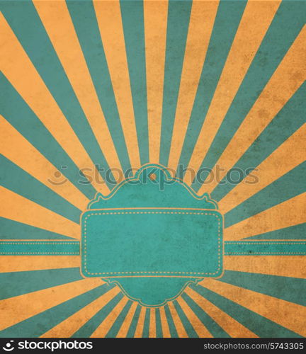 Vintage Blue And Ogange Background