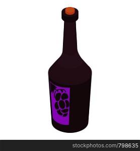 Vintage bottle icon. Isometric illustration of vintage bottle vector icon for web. Vintage bottle icon, isometric style
