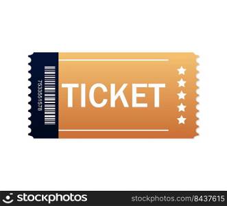 Vintage brown ticket. Vector illustration. stock image. EPS 10.. Vintage brown ticket. Vector illustration. stock image. 