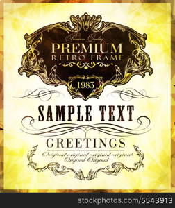 Vintage calligraphic design elements, labels ?an be used for invitation, congratulation or website