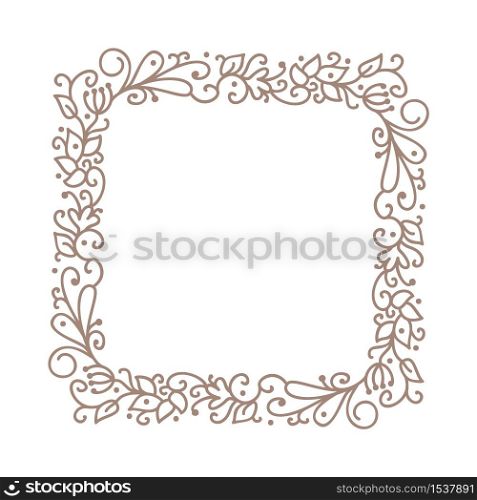 Vintage calligraphic vector wedding frame wreath with place for text. Isolated flourish element for design. Perfect for holidays, Thanksgiving Day, Valentines Day, greeting card.. Vintage calligraphic vector wedding frame wreath with place for text. Isolated flourish element for design. Perfect for holidays, Thanksgiving Day, Valentines Day, greeting card