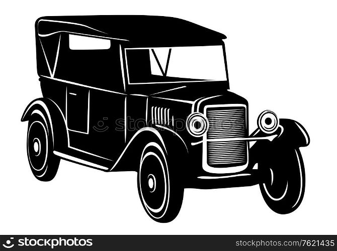 Vintage car of 1920s years for retro design