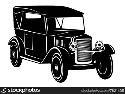 Vintage car of 1920s years for retro design