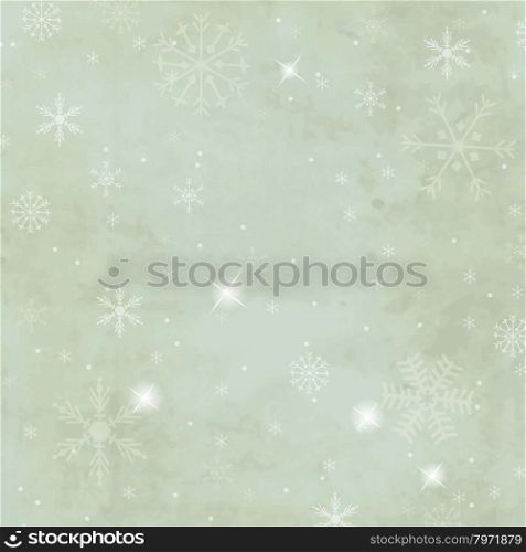 Vintage Christmas card . Vintage Christmas card with snowflakes