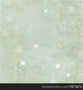 Vintage Christmas card . Vintage Christmas card with snowflakes