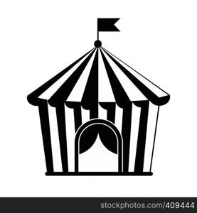 Vintage circus tent simple icon isolated on white background. Vintage circus tent simple icon
