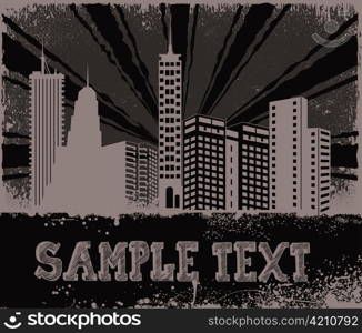 vintage city background vector illustration