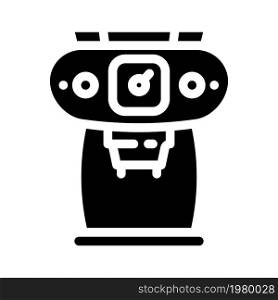 vintage coffee machine glyph icon vector. vintage coffee machine sign. isolated contour symbol black illustration. vintage coffee machine glyph icon vector illustration