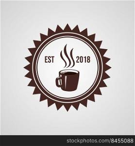 Vintage Coffee shop logo vector illustration. Espresso coffee icon symbol. Espresso coffee sign. Coffee shop logo emblem vector.
